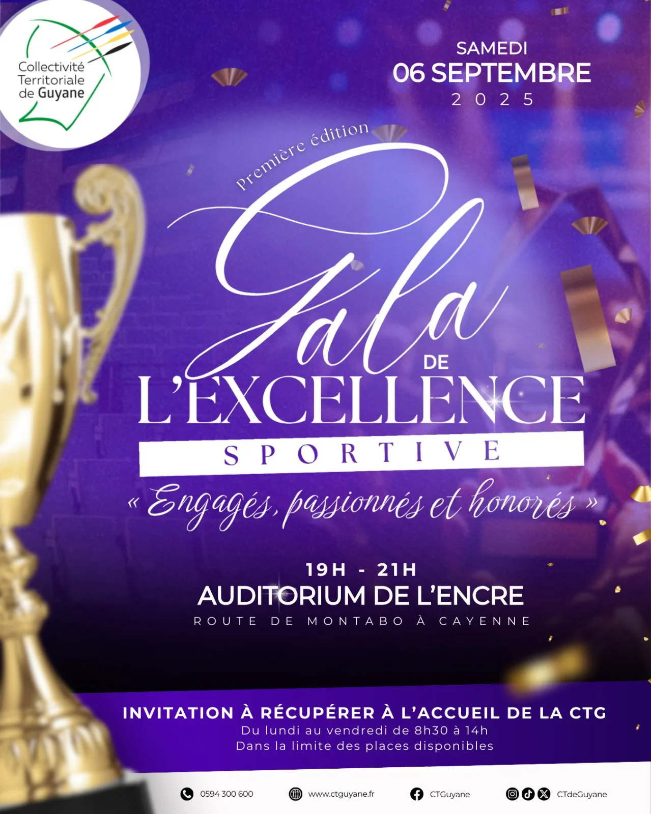 Affiche officielle du Gala de l'Excellence Sportive