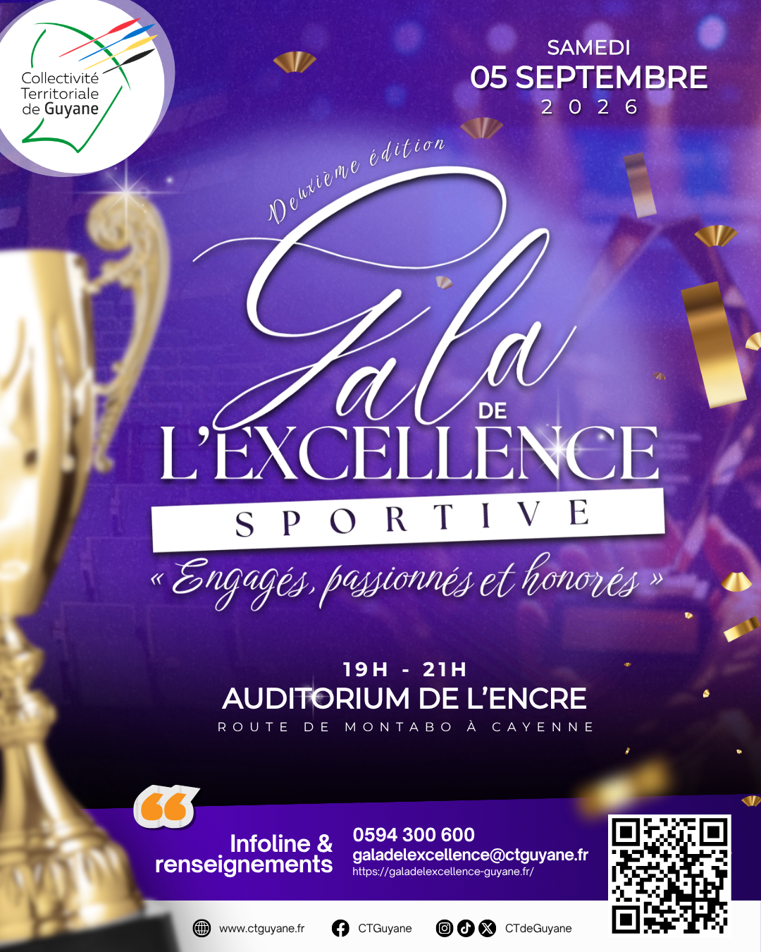 Affiche officielle du Gala de l'Excellence Sportive